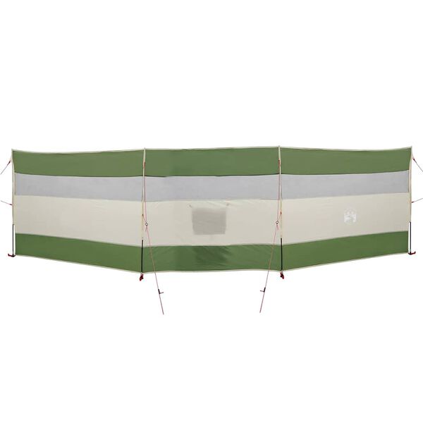 vidaXL Frangivento da Campeggio Verde 508x130 cm Impermeabile