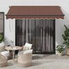 vidaXL Tenda da Sole Retrattile Automatica Marrone 350x250 cm