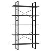 vidaXL Libreria a 5 Ripiani Grigia 100x30x175 cm in Legno Multistrato