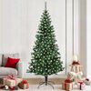 vidaXL Albero di Natale artificiale con luci integrate Verde 210 cm