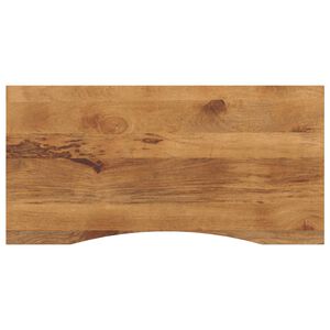 vidaXL Piano Scrivania con Curva 140x50x2,5cm Massello Grezzo di Mango