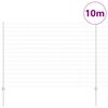 vidaXL Recinzione con Posto Argento 1,5 x 10 m Acciaio