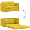 vidaXL Divano Letto da Terra 2 in 1 Giallo Scuro 122x204x55 cm Velluto