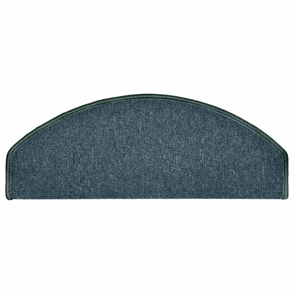 vidaXL Tappetini per scale 30 pz 65x24x4 cm Verde scuro Semicircolari Grandi