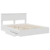 vidaXL Letto con Contenitore Bianco 160 x 200 cm Legno multistrato