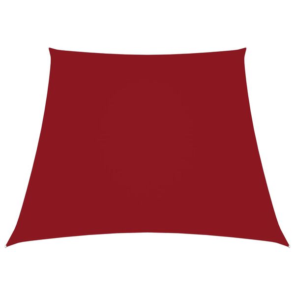 vidaXL Parasole a Vela in Tela Oxford a Trapezio 2/4x3 m Rosso