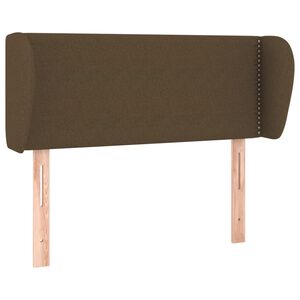 vidaXL Testiera ad Orecchio Marrone Scuro 103x23x78/88 cm in Tessuto