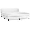 vidaXL Giroletto a Molle con Materasso Bianco 160x200 cm in Similpelle
