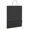 vidaXL Sacchetti di Carta 250 pz con Manici Neri 32x12x42 cm
