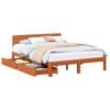 vidaXL Struttura del letto 3 pcs Marrone cerato Legno di Pino Massello