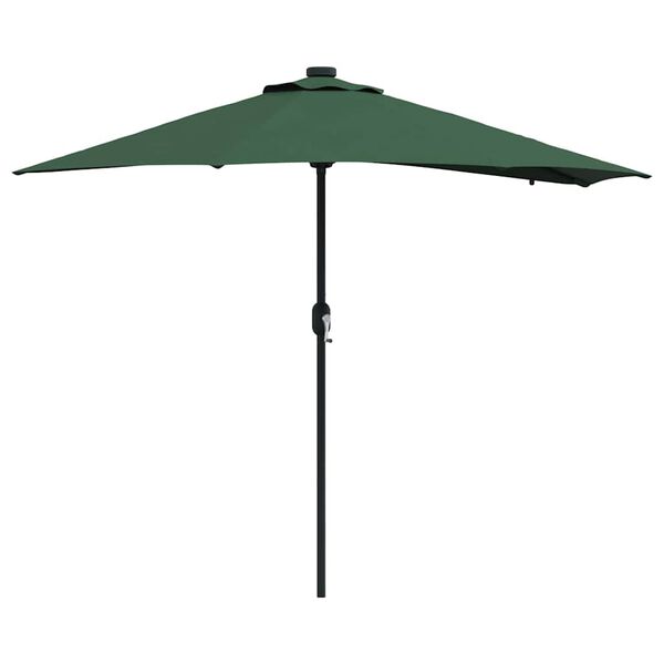vidaXL Ombrello da giardino Verde 294 x 150 x 223 cm