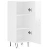 vidaXL Credenza Bianco Lucido 34,5x34x90 cm in Legno Multistrato