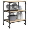 vidaXL Carrello da Cucina Rovere Sonoma 60 x 41 x 76 cm