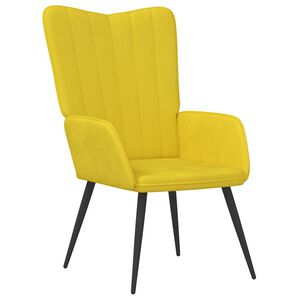 vidaXL Sedia Relax Giallo Senape in Velluto