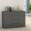 vidaXL Credenza Grigio Lucido 88x30x65 cm in Legno Multistrato