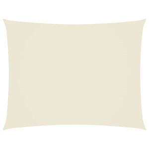 vidaXL Parasole a Vela Oxford Rettangolare 4x6 m Crema
