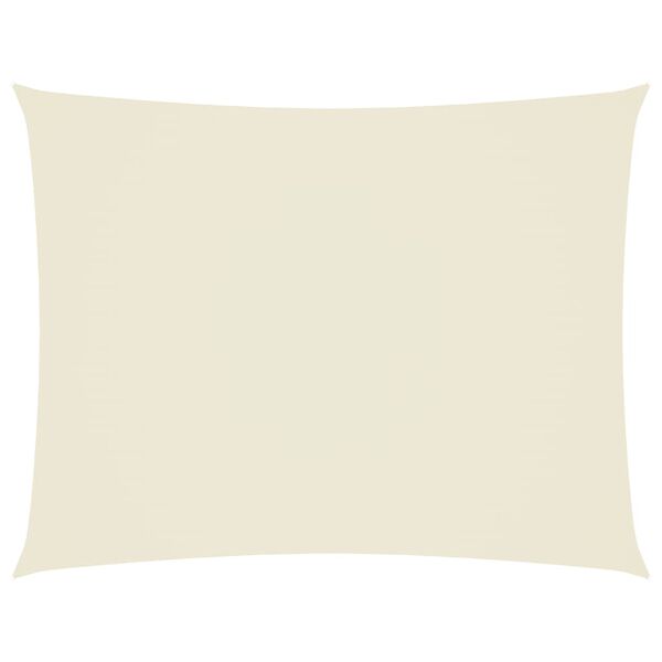 vidaXL Parasole a Vela Oxford Rettangolare 4x6 m Crema