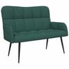 vidaXL Divano a 2 Posti Verde Scuro 115 x 61 x 87 cm Tessuto