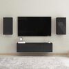 vidaXL Mobile Porta TV Nero Lucido 30,5x30x60 cm Legno Multistrato
