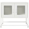vidaXL Mobile TV Bianco 68x39x60,5 cm in Acciaio Laminato a Freddo