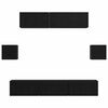 vidaXL Set mobile TV 7 pcs Rovere Nero Legno multistrato