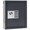 vidaXL Cassetta di sicurezza digitale Grigio scuro 30 x 10 x 36,5 cm