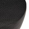 vidaXL Tavolino da Salotto in Alluminio Martellato &Oslash; 50x30 cm Nero
