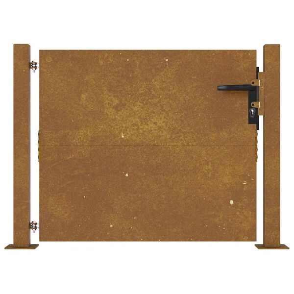vidaXL Cancello da giardino 100x100 cm in acciaio Corten