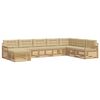 vidaXL Set di divani da esterno 8 pz Bianco e Beige