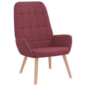 vidaXL Sedia Relax Rosso Vino in Tessuto