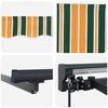 vidaXL Tenda Retrattile Verde e Giallo 350 x 250 cm