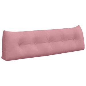 vidaXL Cuscino per Schiena Rosa 160 x 24 x 50 cm Velluto