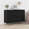 vidaXL Credenza Rovere Nero 101,5 x 35 x 70 cm Legno multistrato