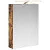 vidaXL Mobiletto per specchio da bagno Rovere fum&eacute; 50 x 14,5 x 70 cm