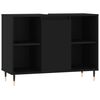 vidaXL Mobile da Bagno Nero 80x33x60 cm in Legno Multistrato