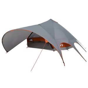 vidaXL Tenda Teepee per 9 Persone con tetto Grigio e arancione
