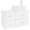 vidaXL Set di mobili per il bagno 2 pz Bianco Legno ingegnerizzato