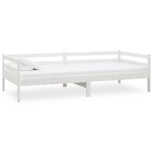 vidaXL Dormeuse Bianca in Legno Massello di Pino 90x200 cm