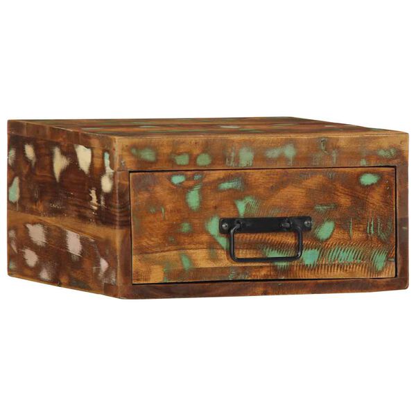 vidaXL Comodino a Parete in Legno Massello di Recupero