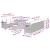 vidaXL Set Divano da Giardino 10 pcs Nero polyrattan