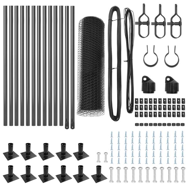 vidaXL Palo della recinzione Grigio 25 x 0,6 m (rete da 13 mm)