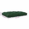 vidaXL Cuscino per Divano Pallet Verde 120 x 80 x 12 cm Tessuto