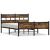 vidaXL Giroletto senza Materasso Rovere Fumo 150x200 cm in Truciolato