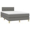 vidaXL Giroletto a Molle con Materasso Grigio Scuro 120x190cm Tessuto