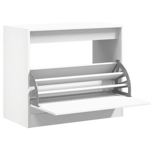 vidaXL Scarpiera Bianca 80x42x69 cm in Legno Multistrato