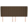 vidaXL Testiera ad Orecchio Marrone Scuro 203x23x118/128 cm in Tessuto