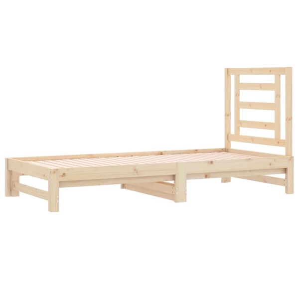 vidaXL Dormeuse Estraibile 2x(90x200) cm in Legno Massello di Pino