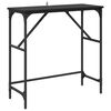 vidaXL Tavolo consolle Rovere Nero 75 x 32 x 75 cm