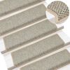 vidaXL Tappeti Autoadesivi Scale Aspetto Sisal 15 pz 65x21x4 cm Verdi