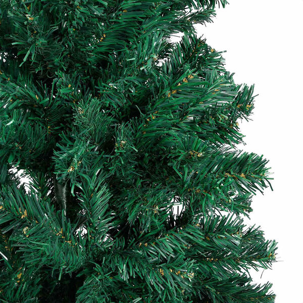 vidaXL Albero di Natale Preilluminato con Palline Verde 210 cm PVC